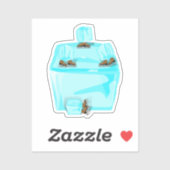 Sticker Cubes de glace de patinage sur glace (Feuille)