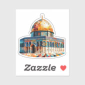 Sticker Cubisme Abstrait Aqsa Palestine (Feuille)