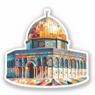 Sticker Cubisme Abstrait Aqsa Palestine