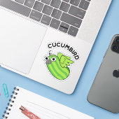 Sticker Cucumbird Fundy Veggie Cucumber Pun (Ordinateur portable avec iPhone)
