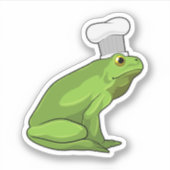 Sticker Cuire la grenouille avec casquette (Devant)