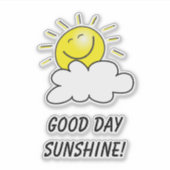 Sticker Cuire votre texte Bonne journée soleil (Devant)
