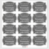 Sticker Cuisine en tableau noir NAME Maison faite avec amo (Feuille)