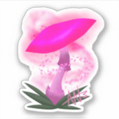 Sticker Cuisine Fraîche De Champignons Rose Sur Mesure (Devant)