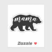 Sticker Cuisine moderne Noir & Blanc Mama Ours (Feuille)