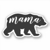 Sticker Cuisine moderne Noir & Blanc Mama Ours (Devant)