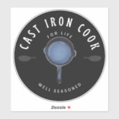 Sticker Cuisinière en fer fondu pour la vie bien assise (Feuille)