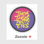 Sticker Cuisses épaisses Jolies Yeux (Feuille)