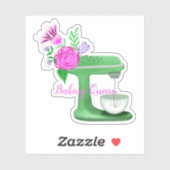 Sticker Cuisson Queen avec mélange floral (Feuille)