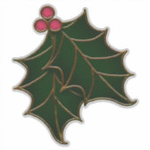 Sticker Cuivre et verre satiné Holly Feuilles (Devant)
