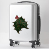 Sticker Cuivre et verre satiné Holly Feuilles (Sur valise)