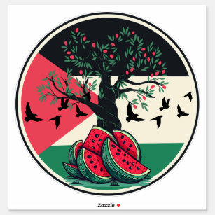 Sticker culture palestienne pastèque palestine olivier