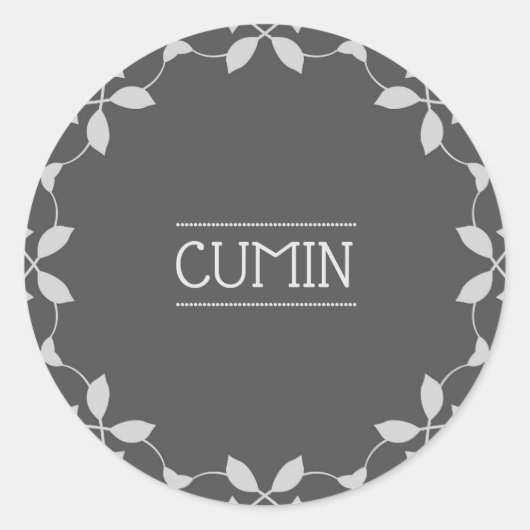 Sticker Cumin Spice Jar Étiquettes (Devant)