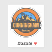 Sticker Cunningham, Kansas (Feuille)
