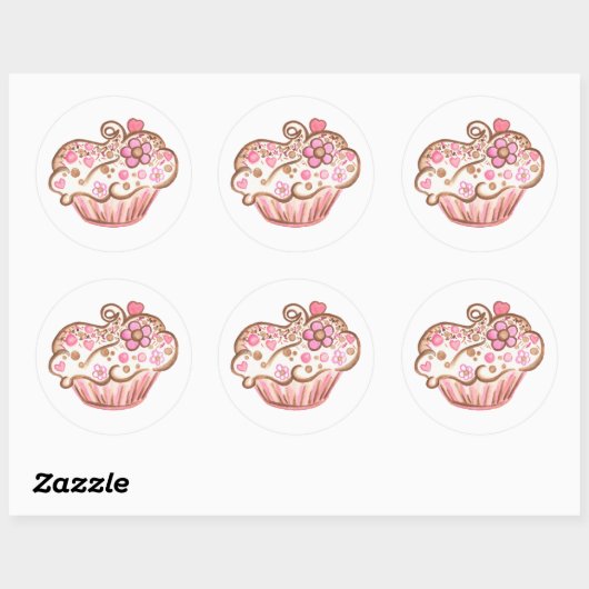 Sticker Cupcake (Feuille)