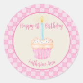 Sticker Cupcake 1er Anniversaire (Devant)