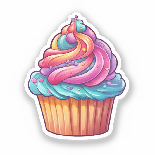 Sticker cupcake de dessin (Recto)