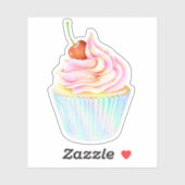 Sticker cupcake holographique (Feuille)
