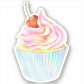 Sticker cupcake holographique (Devant)