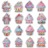 Sticker Cupcake House 16 Pack (Devant)