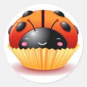 Sticker Cupcake Ladybug (Devant)
