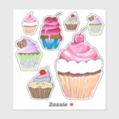 Sticker Cupcakes (Feuille)