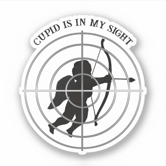 Sticker Cupid Anti Valentine's Day (Devant)