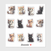 Sticker Cupide Kitties (Feuille)