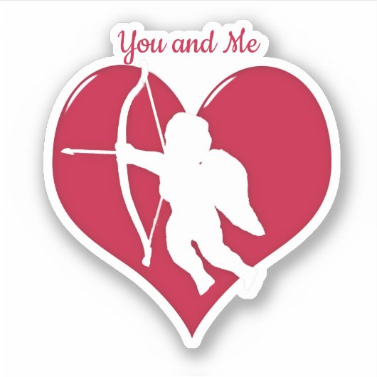 Sticker Cupidon Amour Saint-Valentin (Devant)