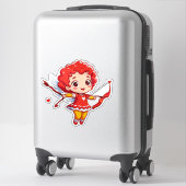 Sticker Cupidon mignon avec arc et flèche (Sur valise)