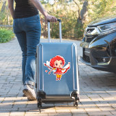 Sticker Cupidon mignon avec arc et flèche (Valise Insitu)