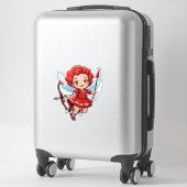 Sticker Cupidon mignon avec arc et flèche (Sur valise)