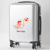 Sticker Cupidon mignon avec arc et flèche (Sur valise)