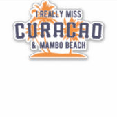Sticker Curacao & Mambo Beach Tourisme (Devant)