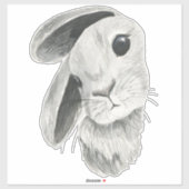 Sticker Curieux Lapin Lapin Baby Décor Chambre (Feuille)