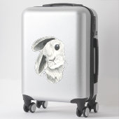Sticker Curieux Lapin Lapin Baby Décor Chambre (Sur valise)