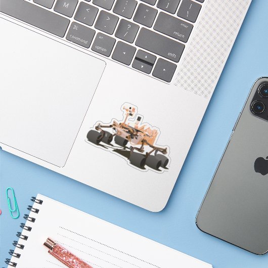 Sticker Curiosité Mars Rover (Ordinateur portable avec iPhone)