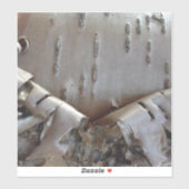 Sticker Curly Birch Bark Tree Rustic (Feuille)