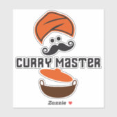 Sticker Curry Master, Love Cuisine, épicé de nourriture ch (Feuille)
