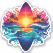 Sticker Curs de surf Sunset= (Recto)