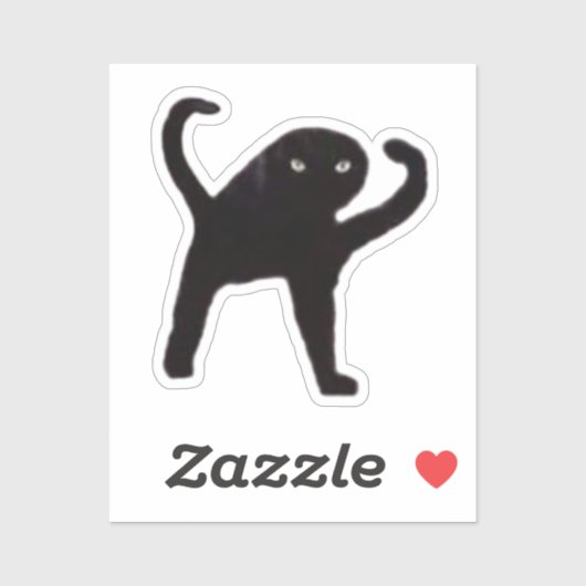 Sticker Cursed Cat Meme (Feuille)