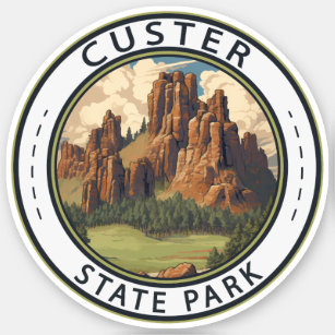 Sticker Custer State Park South Dakota Travel Art Vintage