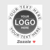 Sticker Custom Business Brand Logo (Feuille)