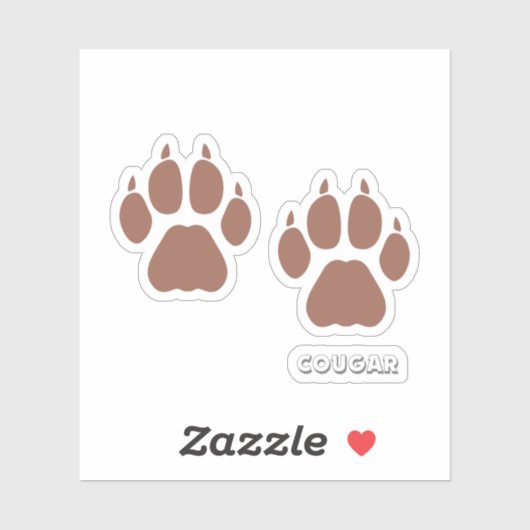 sticker custom cougar (Feuille)