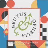 Sticker Custom-Cut Vinyl Abstract Geometric Product Label (Devant)