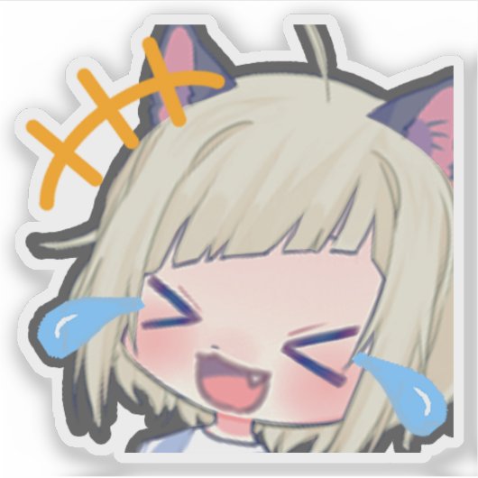 Sticker Custom-Cut Vinyl Sticker【laughing】カスタムカットビニールステッカー (Devant)