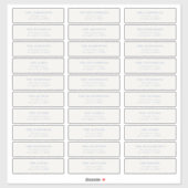 Sticker Custom Editable Individual Wedding Guest Address (Feuille)