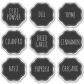 Sticker Custom Editable Spice Jar Label Pantry Cupboard (Devant)