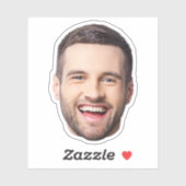 Sticker Custom Face Stickers, Personalized Face Photo (Feuille)