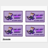 Sticker Custom Femme Skateboarder (Feuille)